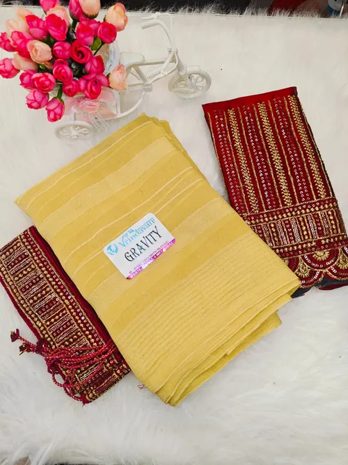 DESIGNER SAREES WITH WORK BLOUSE DS14